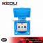 KEDU High Quality Waterproof French Plug and Socket 16A 250V IP54