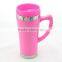 16oz Customized Color Acrylic Plastic Outer Stainless Steel Vase Travel Mug