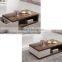 2016 modern desigfn walnut veneer adjustable coffee table
