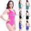 L-3L,Pregnant women large one-piece con,servative cover belly thin fat waist Bikini Halter Swimsuit hot springs increased