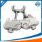 Panda shaped stainless steel key chain