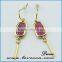 Good price top grade women wholesale gold brass stud gemstone earrings