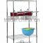 5 tier Chrome Shelf Unit Metal storage shelving