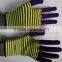BSSAFETY 13 gauge nylon purple/green working gloves