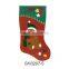 18" Non-woven christmas stocking with lovely animal design