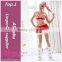 Two pieces hot sweet santa christmas costume sexi pho with hat