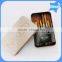 Professional naked 3 brush wooden handle cosmetic brush set