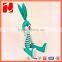 New design sitting long ear plush green rabbit toy