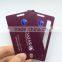Double Sheets PVC Matte Luggage Tags With Hole, Eyelet and Transparent Strap
