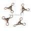 Rolling swivel Fishing tackle swivel snap hook three Way Lure Fishing Connector