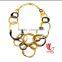 Eye-catching horn necklace, natural and lacquer finish, water buffalo horn