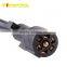 S10095 7 Way Plug Inline Black Trailer Cord Trailer Cable