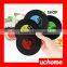 UCHOME Popular CD record design shaped nonstick silicone cup coaster/ drink coasters