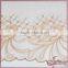 newest fashion applique embroidery polyester netting lace trim for dress decoration