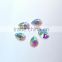 crystal drop sew on stone glass flat back pendant with holes for garment accessories