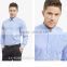 SZXX Hot Sale Manufacturer Blue Stripe Wrinkle Free Mens Shirts