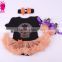 China supplier Halloween 3pcs black and orange princess short sleeve romper sets import from china