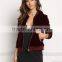 MGOO Imported Latest New Design Cheap Price Zip Up Corduroy Bomber Jackets or Women Zip Up Long Sleeves