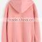 Top Quality Pink 100% Cotton Fleece Ladies Pullover Hoodie Jacket Custom Printed Drawstring Hooded Sweatshirt With Pocket
