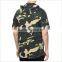 Factory Hot Sell Mens Destructed Camo Short Sleeve Hoodie