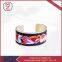 Embroidered vintage jewelry chinese wind pattern flower fabric hand bangle love forever anniversay bracelet