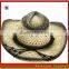 High quality women/men's summer woven straw cowboy hat Australia ranch hat with shapeable brim