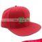 Custom design your own logo 6 panel red snapback hat for wowen