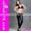 In stock fashionable black shiny tight leggings