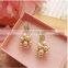 2017 New Hot Fashion Fine Jewelry Wholesale Dazzling Shine Rhinestones Pearl Light Neckband Women Stud Earrings