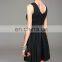 High quality elegant sleeveless embroidery dress of nature waist