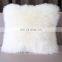 Fluffy and soft real sheep fur and rabbit fur cushion cover