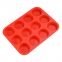 Free Sample Food Grade Heat resistant Nontoxic Silicone Mousse Cake Friandises Pudding Baking Mold Tool Muffin Cup12hole