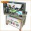 hard and softice pan machine ice cream cart ice pan with 3 pots fried ice cream machine