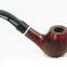 135mm Length wooden resin short tobacco pipe with small black line-dot head for smoking