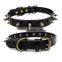 Leather collar bronze rivet pet collar anti-bite spike dog collar