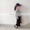 2020 autumn and winter children's clothing full cotton pit strip front slit girls black skirt parent-child wear