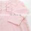 Front Placket Ruffle Soft Bamboo Pajama Set For Baby Girls