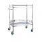 Superior Medical 201 Stainless Steel Rolling Trolley for Hospital Use