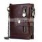 100% Genuine Leather Male Purses With Zip Coin Pocket Customize Logo Men Wallet And Card Holder Wallets Leather Men