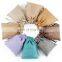 OEM ODM wholesale gift jewelry small linen cotton drawstring pouches bags