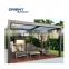 custom size nice design durable garden used flat louver roof system aluminium gazebo frame