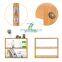 Bamboo bathroom rack 3 layers multi-function adjustable shelf wall hanging