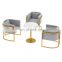 Nordic iron art single double sofa simple modern net red light luxury clothing store negotiation reception area table and chair