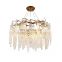 2021Silver Luxury Crystal Pendant Lamp Villa Stairs Lighting Glass Chandelier Light