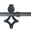Retro Sliding Wood Barn Door Hardware Kit Closet Sliding Track Roller Hangers for Single Door