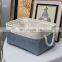 New Product Customize LOGO Cotton Linen Foldable Sundries Clothes Home Organizer Cars Storage Box for Household Home Decor