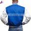 Baseball lettermen varsity jacket for men with leather sleeve custom embroidery patched logo
