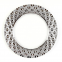 Modern Tableware 13 Inches Silver Edged Luxury Glass Charger Plates For Catering Party Decoration