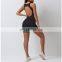 Newest High Quality Sexy Back Hollow Out One Piece Shorts Jumpsuit Ladies Dance Gym Wear Aerial Yoga Sport Bodysuit For Women