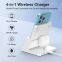 Three-in-one 15W Alarm Clock Wireless Charging Multifunction 3 in 1 Charger Stand Charging Wireless Charger Station